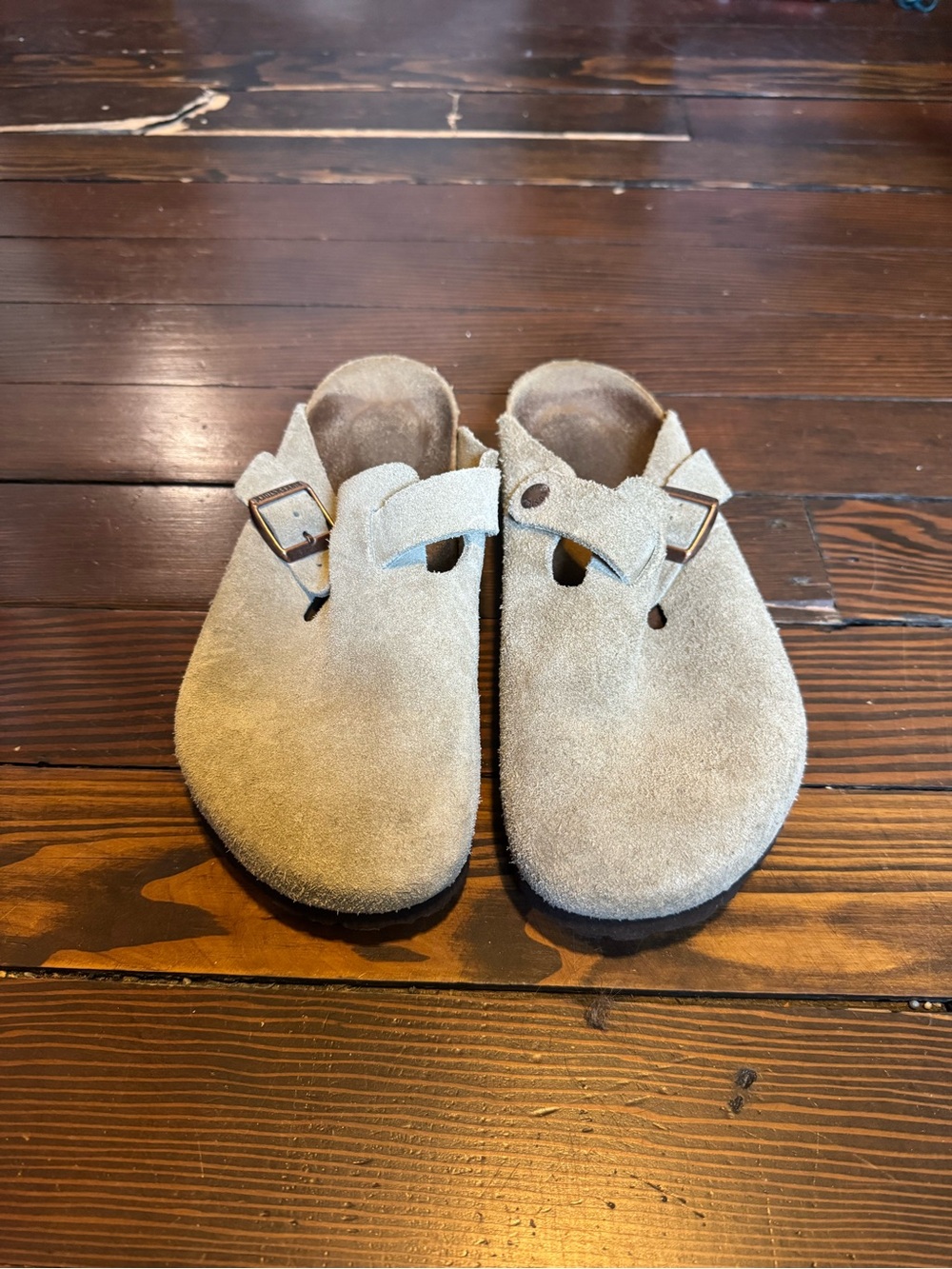 Birkenstock Boston Taupe Suede EU42 (US9-91/2)